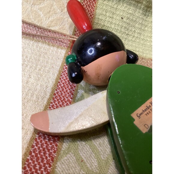 Wooden Jumping Jack Puppet Girl Doll Pull String Toys Geschenke Hansen #782 - Picture 8 of 12
